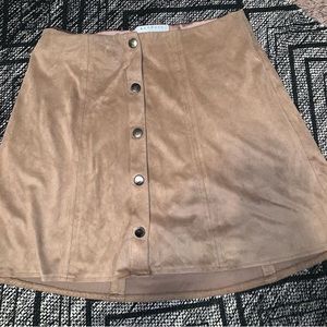 Suede skirt